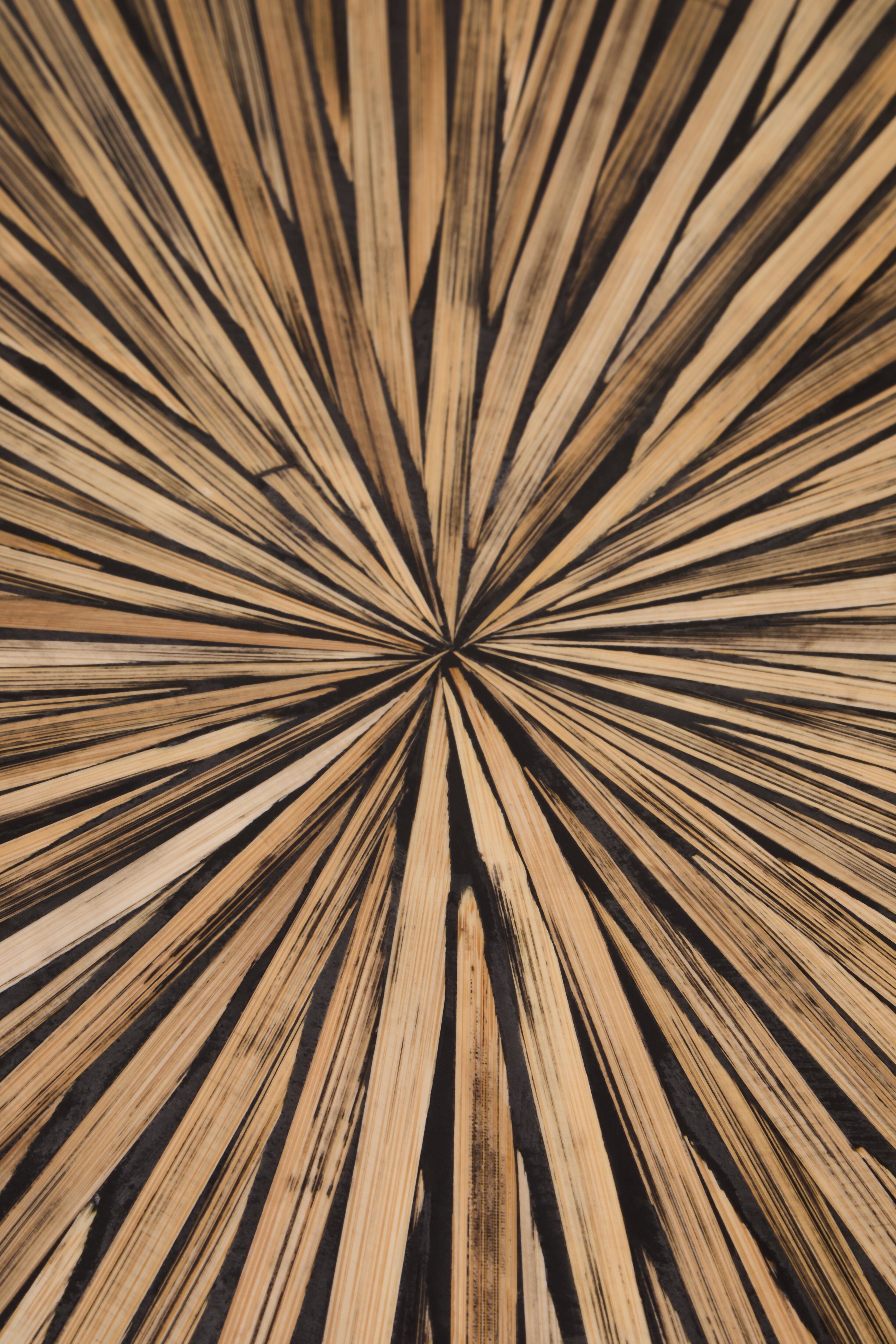 Antibes Bamboo Inlay Round Coffee Table